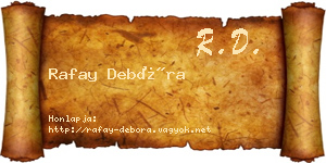 Rafay Debóra névjegykártya